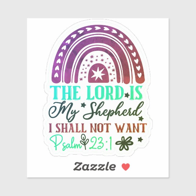 Rainbow Bible Verse Sticker (Feuille)