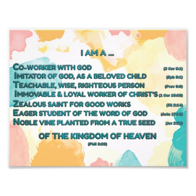 Rainbow Biblical Affirmation w_Scripture 2 Fotodruck (Vorne)