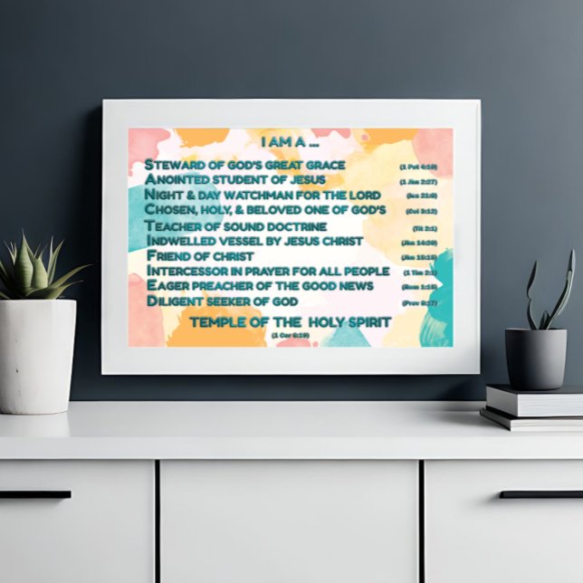 Rainbow Biblical Affirmations w_Scripture 4 Fotodruck (Von Creator hochgeladen)