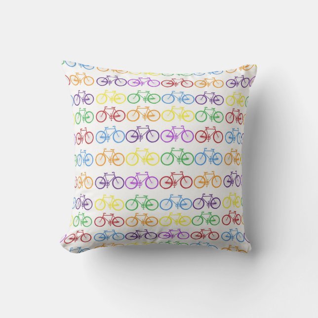 Rainbow Bicyclist Kissen (Vorderseite)