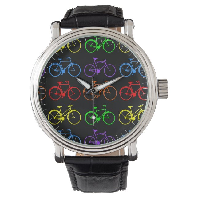 Rainbow Bikes Armbanduhr (Vorderseite)