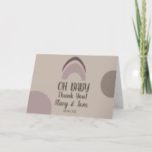 Rainbow Bio Formen Bohemische Babydusche Dank