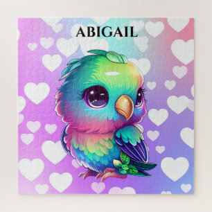Rainbow Bird & Hearts