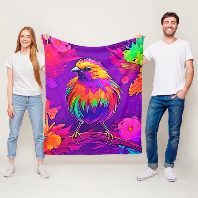 Rainbow Bird in Dreamland Fleecedecke (Beispiel)