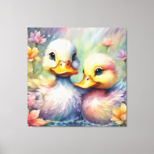 Rainbow Birds Duck 1 Leinwanddruck