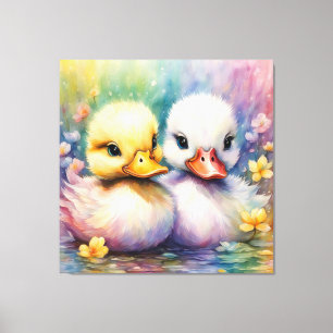 Rainbow Birds Duck 2 Leinwanddruck