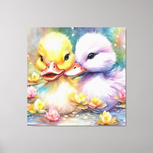 Rainbow Birds Duck 4 Leinwanddruck (Vorderseite)