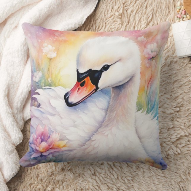 Rainbow Birds Swan 3 Kissen (Decke)