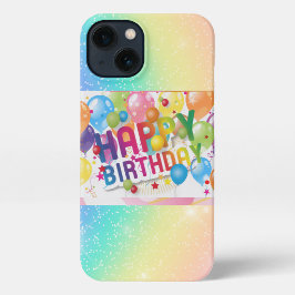 Rainbow Birthday Balloon Phone Case iPhone Hülle