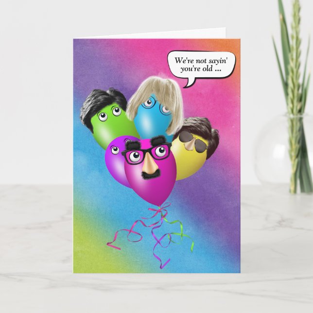 Rainbow Birthday Balloons von der Gruppe Karte (Vorderseite)