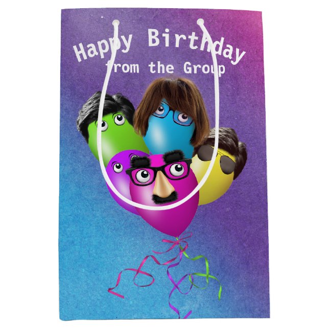 Rainbow Birthday Balloons von der Gruppe Mittlere Geschenktüte (Vorderseite)