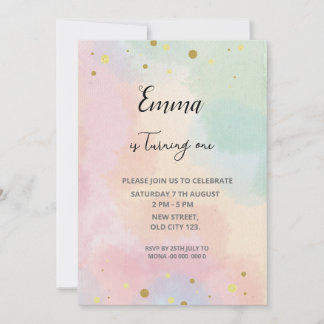 Rainbow Birthday Einladung