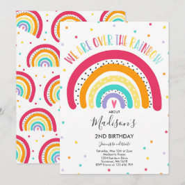 Rainbow Birthday Einladung Bright Rainbow Party