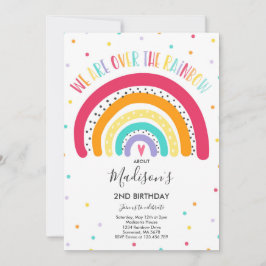 Rainbow Birthday Invitation Bright Rainbow Party