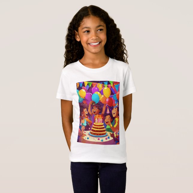 Rainbow Birthday Joy T-Shirt (Vorne ganz)