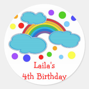 Rainbow Birthday Party Favoriser les Étiquettes