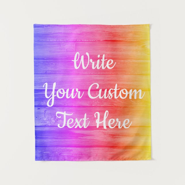 Rainbow Birthday Party Foto Booth Background Prop Wandteppich (Vorderseite)