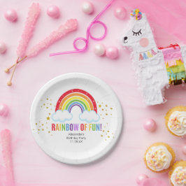 Rainbow Birthday Party Paper Plate Pappteller