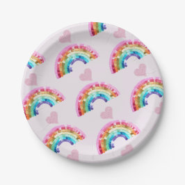 Rainbow Birthday Party Pappteller