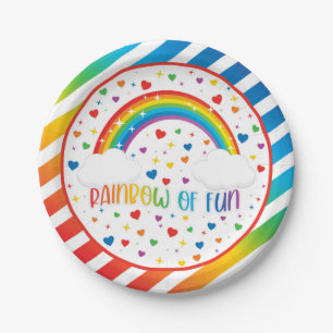 Rainbow Birthday Plate Pappteller