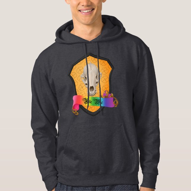 Rainbow Bite Me Badger Skull Hoodie (Vorderseite)