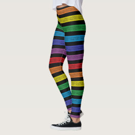 Rainbow Black Leggings