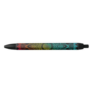 Rainbow Black psychedelic Kugelschreiber