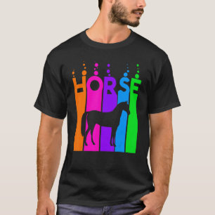 Rainbow-Blase bei Pferden mit Silhouette T-Shirt