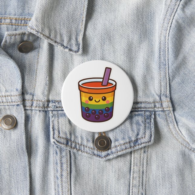 Rainbow-Blase-Tee LGBTQ+-Preis Button (Beispiel)