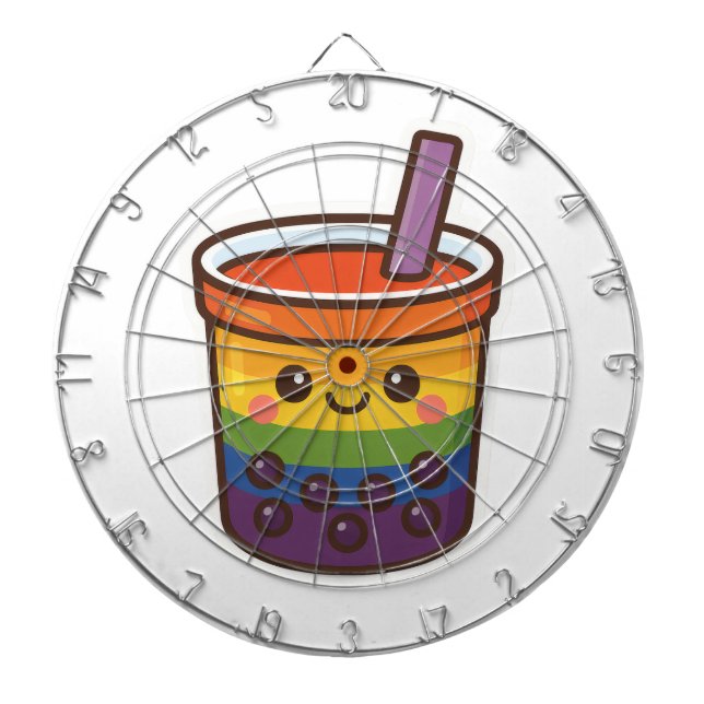 Rainbow-Blase-Tee LGBTQ+-Preis Dartscheibe (vorne)