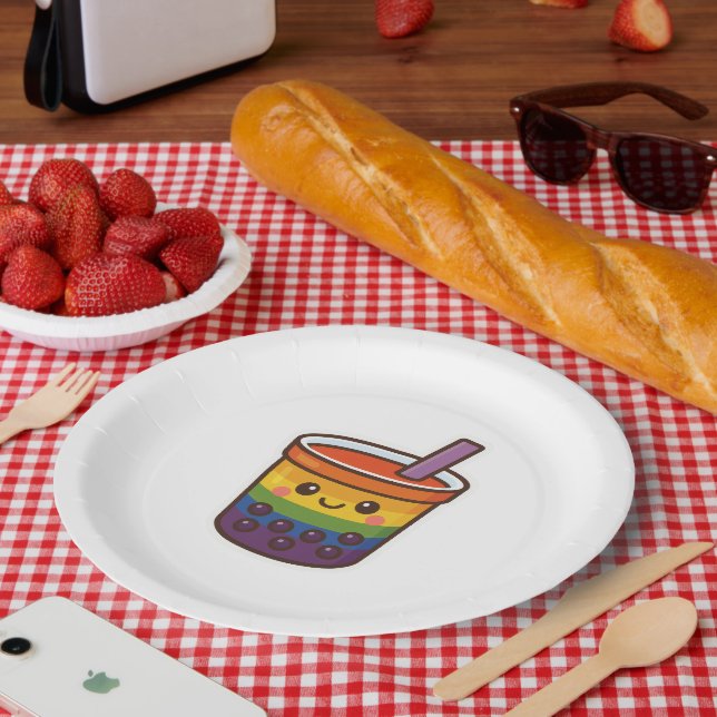 Rainbow-Blase-Tee LGBTQ+-Preis Pappteller (Picknick)