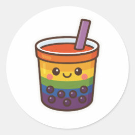 Rainbow-Blase-Tee LGBTQ+-Preis Runder Aufkleber