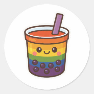 Rainbow-Blase-Tee LGBTQ+-Preis Runder Aufkleber