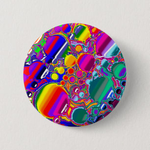Rainbow Blast Abstrakte Kunst Button