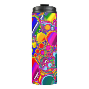 Rainbow Blast Abstrakte Kunst Thermosbecher