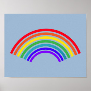 RAINBOW BLAUE GLÜCKLICHKEIT POSTER