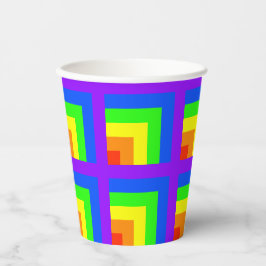 Rainbow Block Party Cups - Set 3 Pappbecher