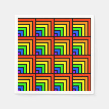 Rainbow Blocks Napkins