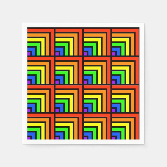 Rainbow Blocks Napkins Serviette (Vorderseite)