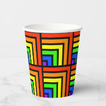 Rainbow Blocks Party Cups - Set 1