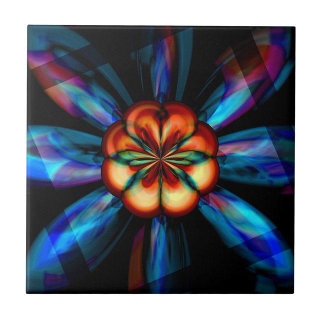 Rainbow Bloom Fliese (Vorderseite)