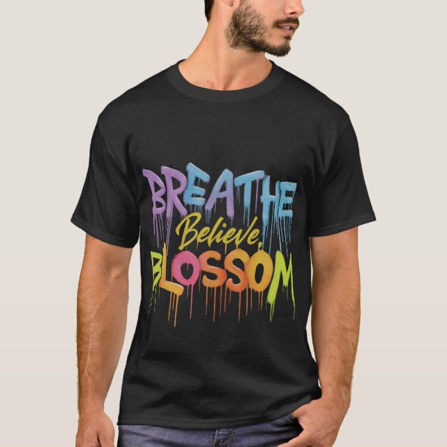 Rainbow Bloom Tee T-Shirt-Design (Vorderseite)