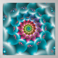 Rainbow Blue Spiral