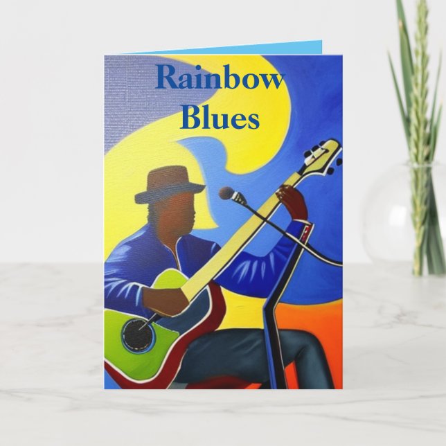 Rainbow Blues Dankeskarte (Vorderseite)