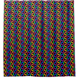 Rainbow-Blume des Lebensmusters Duschvorhang