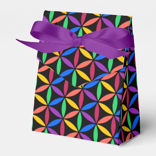 Rainbow-Blume des Lebensmusters Geschenkschachtel (Vorderseite)
