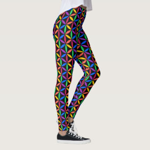 Rainbow-Blume des Lebensmusters Leggings