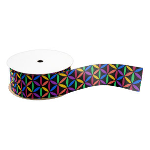 Rainbow-Blume des Lebensmusters Ripsband