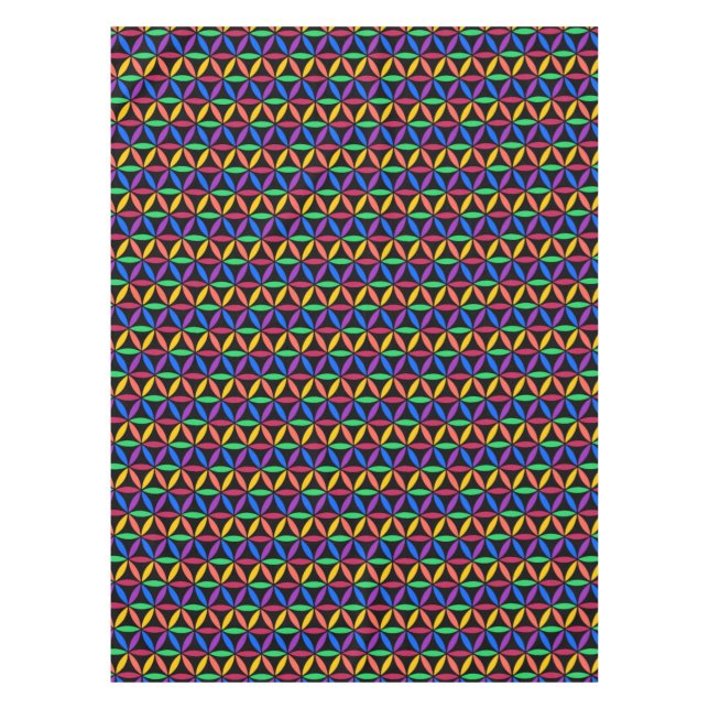 Rainbow-Blume des Lebensmusters Tischdecke (Vorderseite)