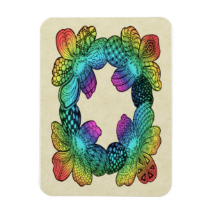 Rainbow Blume Doodle Magnet